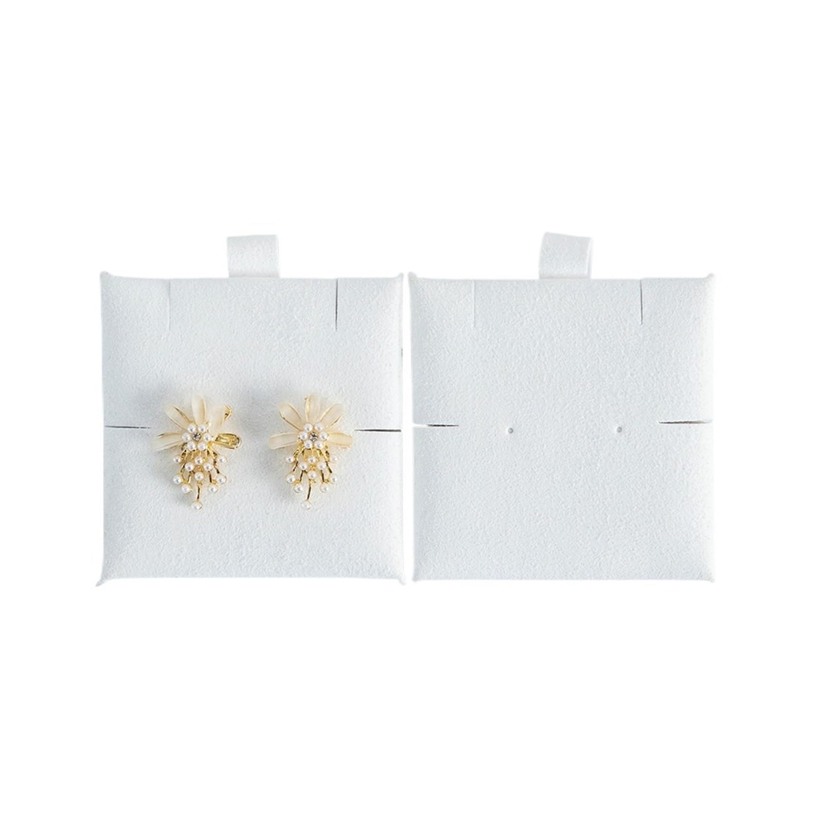 25 szt. 6 x 6 cm małe kolczyki i naszyjnik podkładka bransoletki wkładka karta biżuteria opakowanie ekspozycyjne pudełko etui ręcznie wykonane (białe)