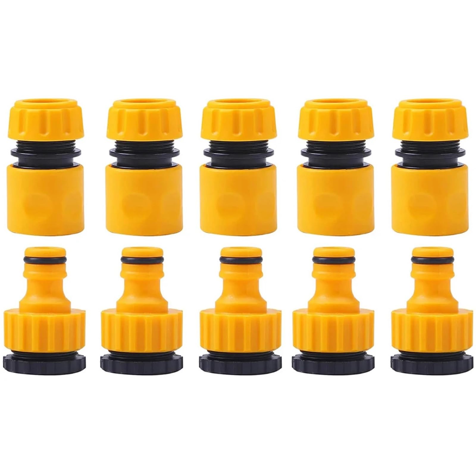 Hose Connector Threaded Connector 10pcs Hose Faucet Quick 3/4 & 1/2 Inch Graden Water Tap Adapter for Garden Irrigation for Outdoor Taps