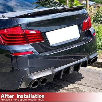 Amazon | リアルカーボンファイバーリアディフューザー for BMW