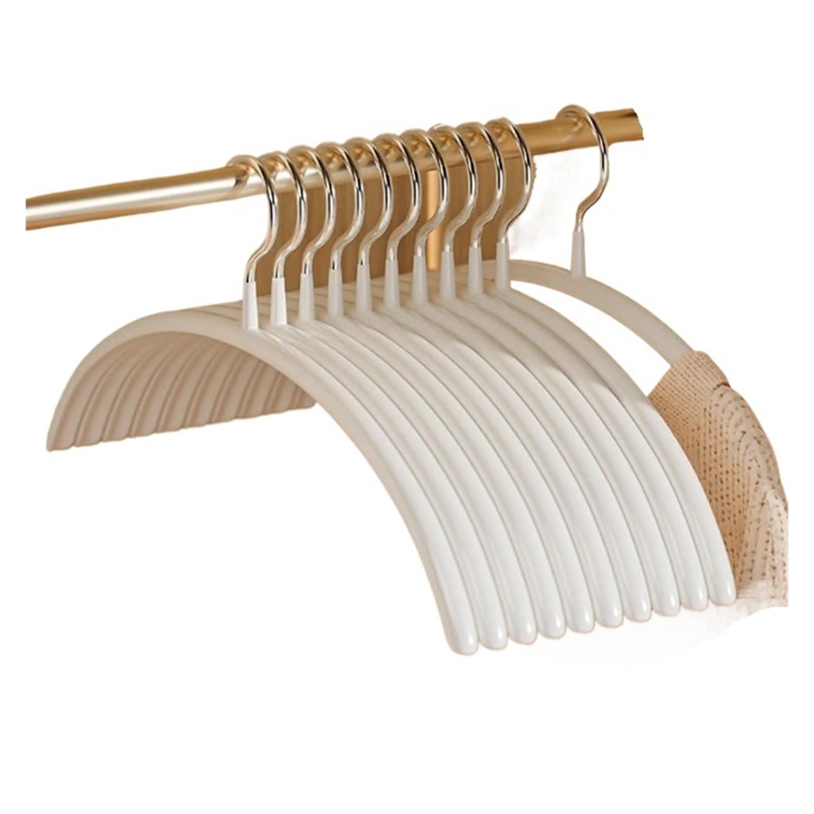 Cintre antidérapant lot de 20 robuste et blanc pour un rangement de dressing optimal