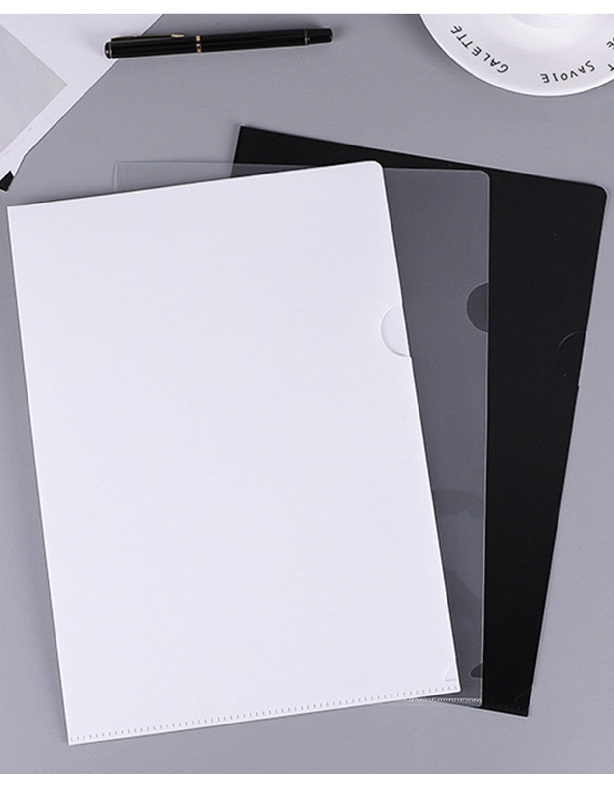 Amazon | クリアファイル a4完全不透明 厚口0.3mm厚 10枚セットL