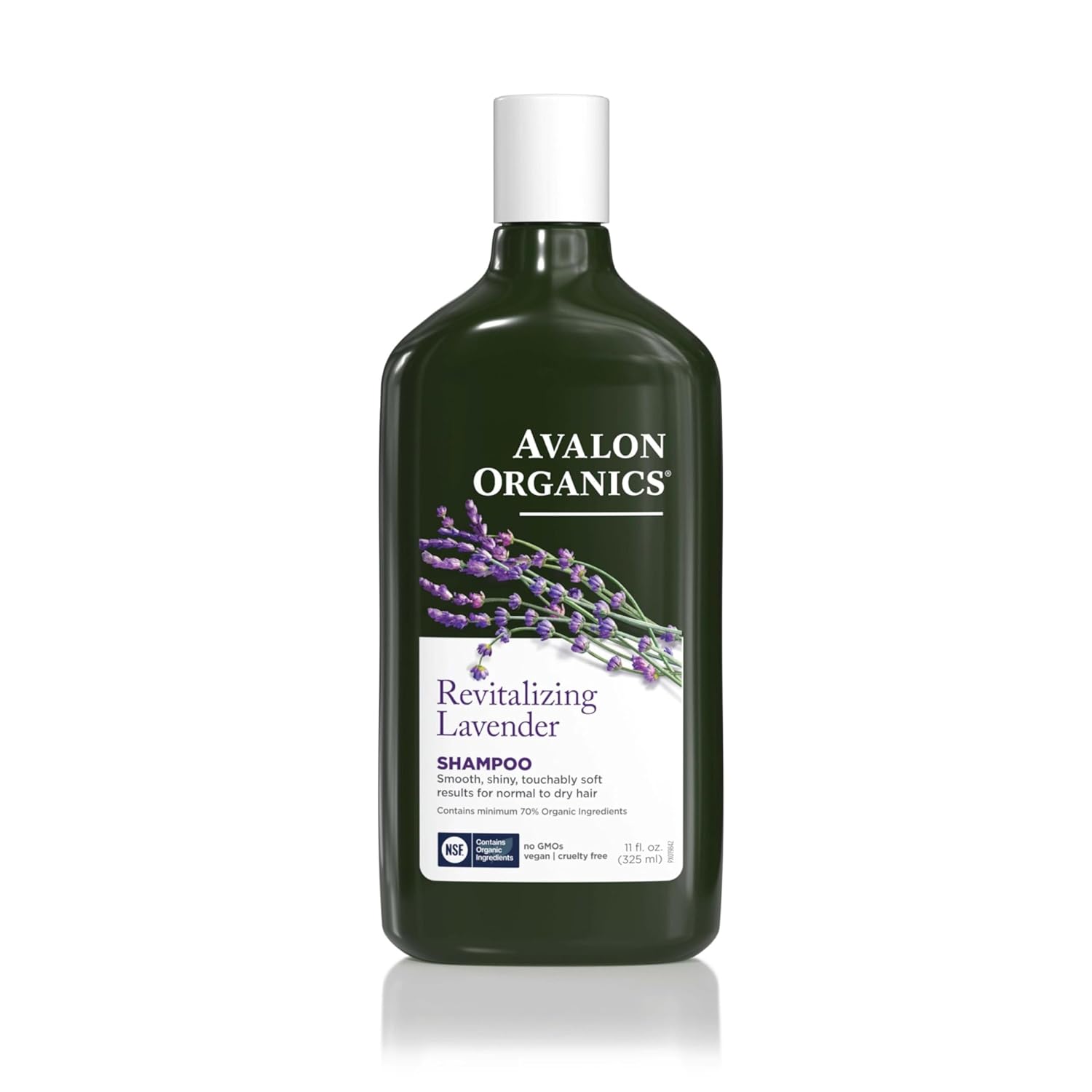 Avalon Organics Revitalizing Lavender Shampoo, For Smooth, Shiny, Touchably Soft Hair For Normal To Dry Hair, 11 Fluid Ounces