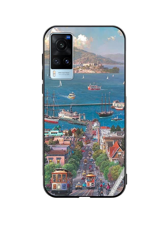 VR CreativeProtective Case Cover For Vivo X60 Park West Gallery Design Multicolour