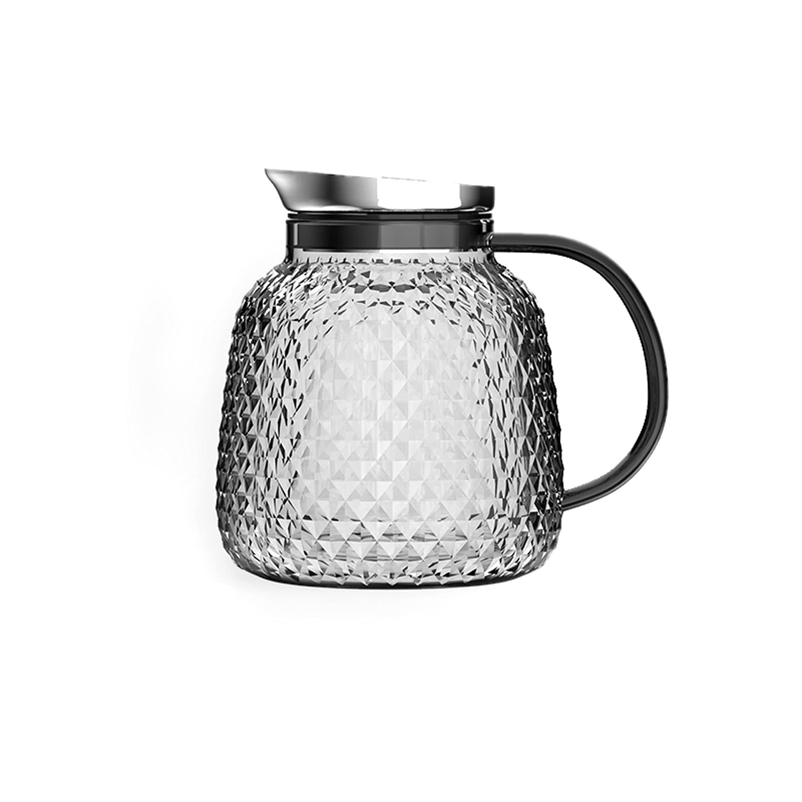 GRFIT Jarra de Agua La Jarra de Vidrio con Tapa de Acero Inoxidable/Jarra de Agua con la manija - Lanzador Buena Bebida por un Hecho en casa Jugo y té Helado Jarra de Agua Cristal (Size : 1200ML)