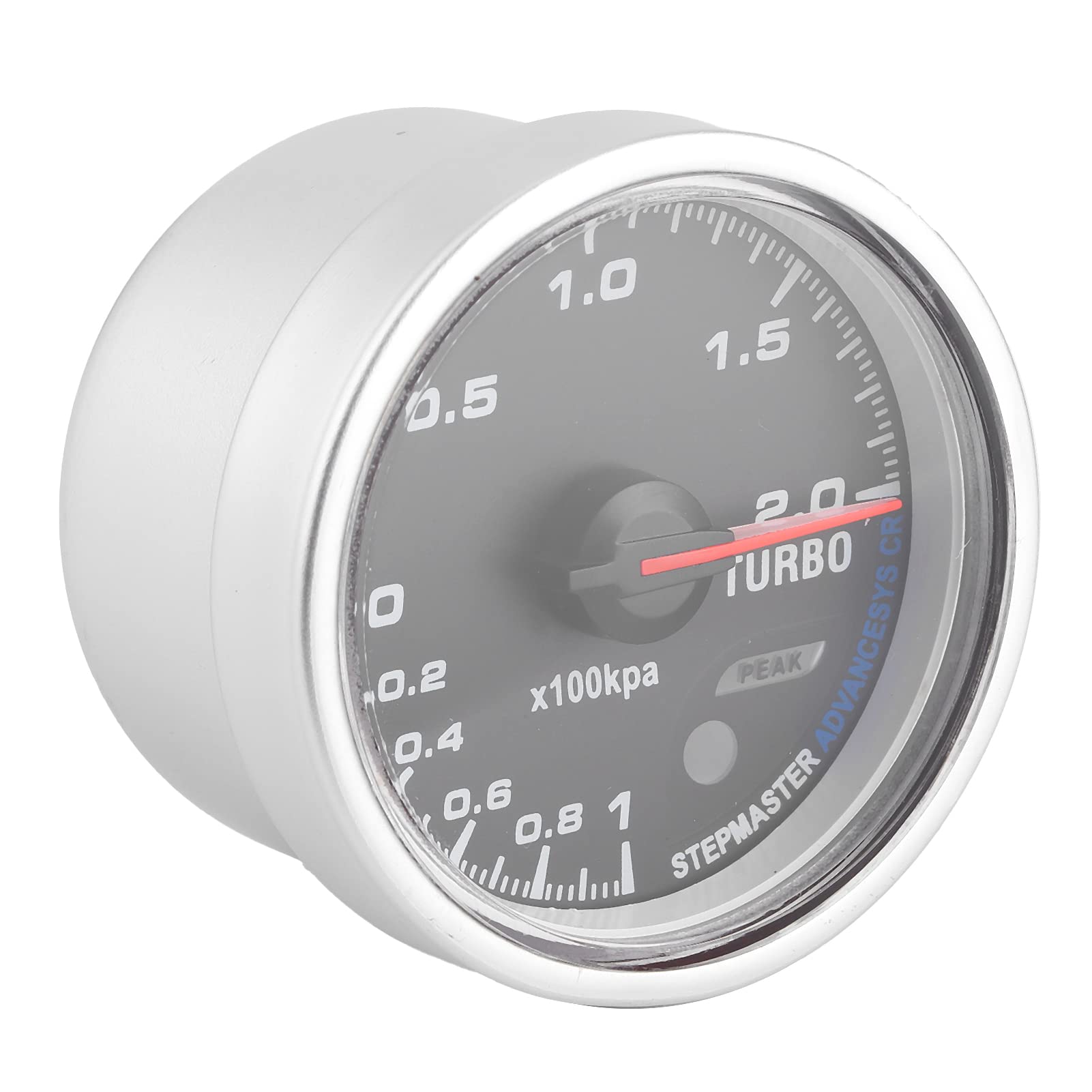 Misuratore di Pressione del Manometro Turbo Boost 0‑200 Kpa Retroilluminazione a LED 60 Mm/2,5 Pollici di Diametro Universale per Auto 12V