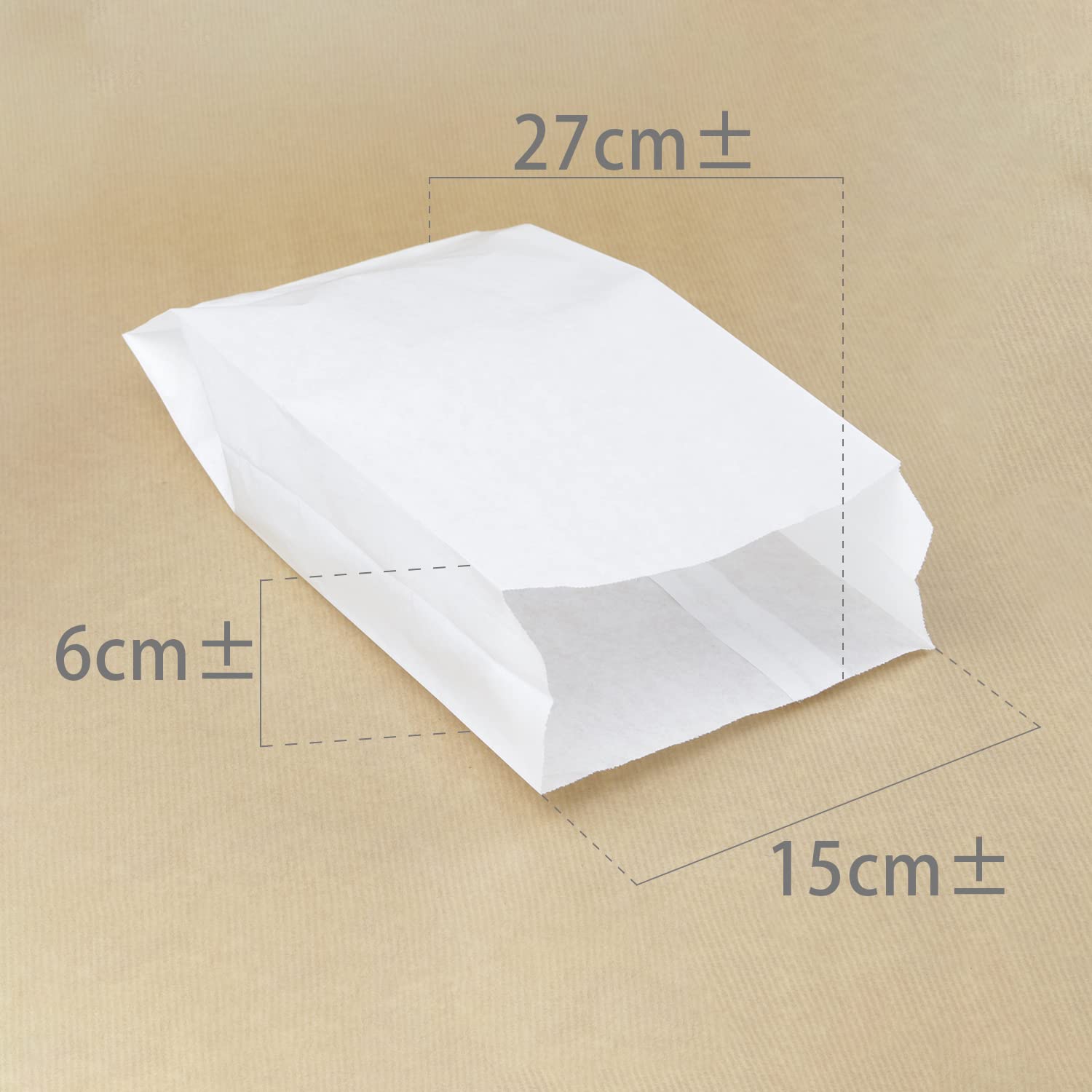 C.N. 100 Sacchetti Alimentari In Carta Kraft Bianca 30x60 Cm – Per Pane, Dolci, Pizza E Ortofrutta
