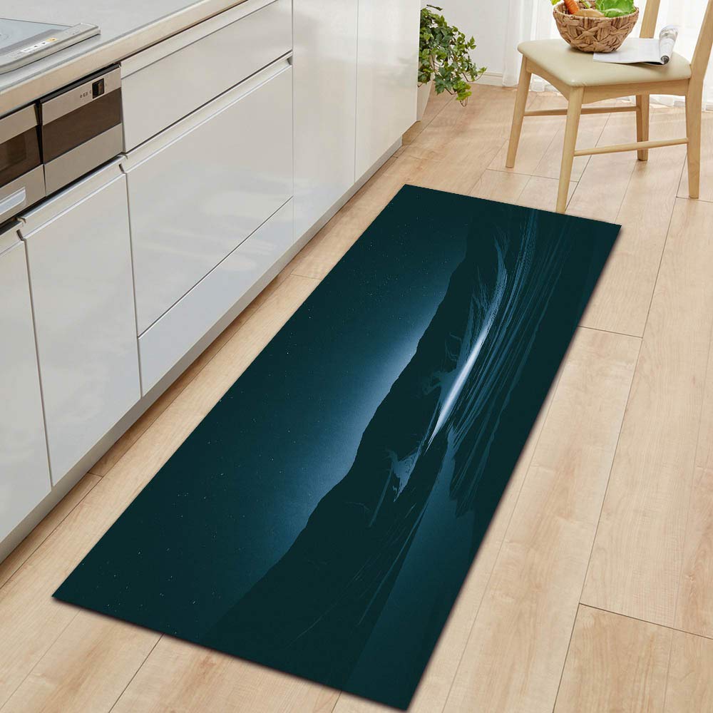 OPLJ Modern Style Kitchen Carpet Entrance Doormat Bedroom Hallway Floor Mat Bathroom Water Absorption Anti-Slip A4 40x120cm