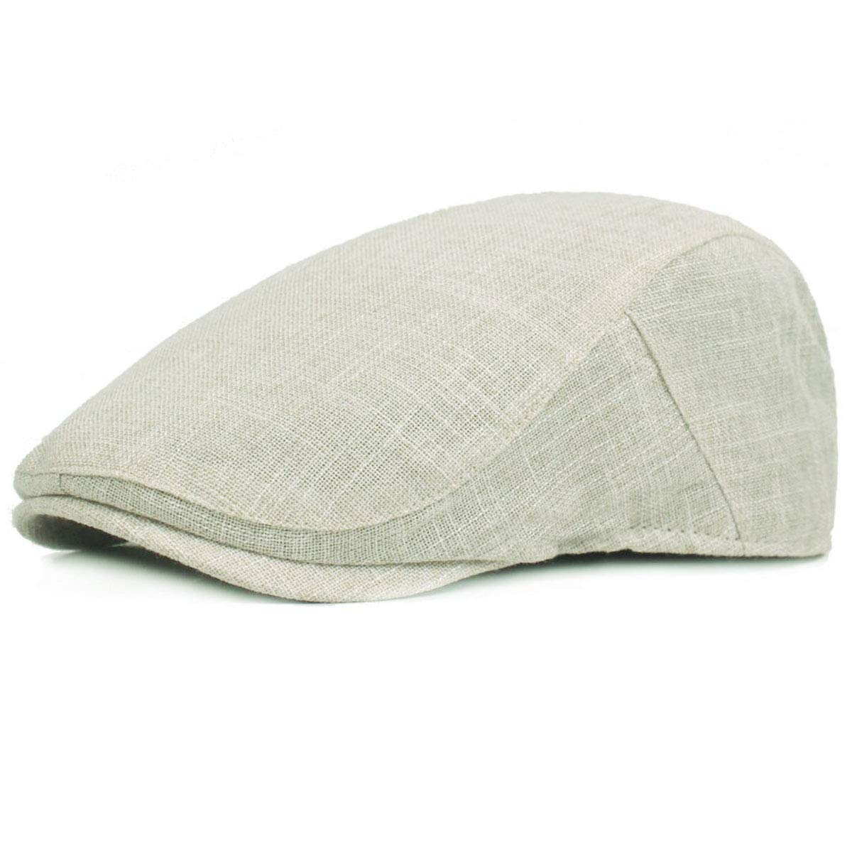 KeepSa Gorra Plana de Cáñamo Puro para Hombre de Estilo Vintage Gorra Irlandesa Boina Estilo Gatsby