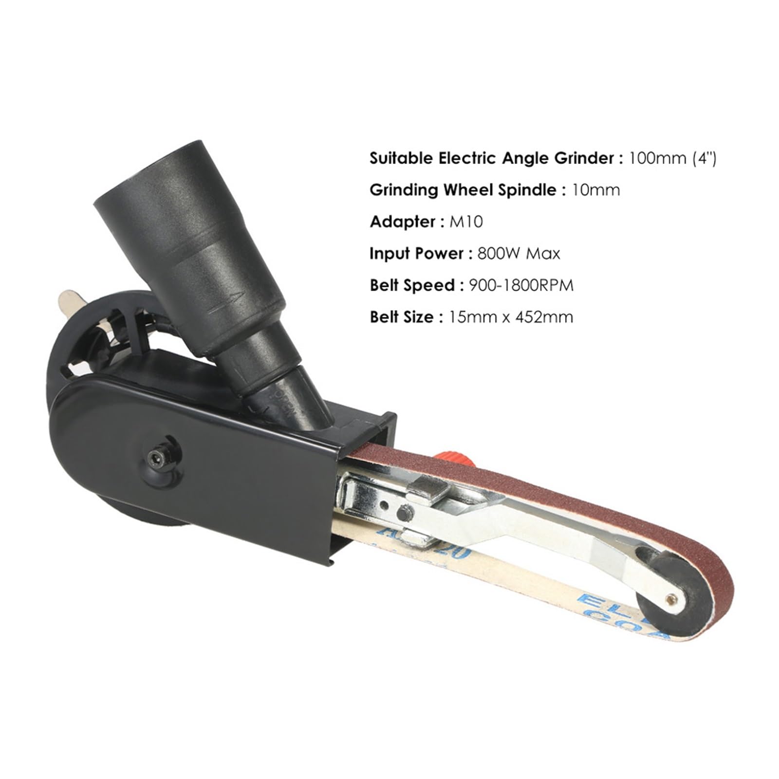 Lijadora de Banda eléctrica de 100 mm, Accesorio eléctrico, afilador de ángulos para lijadora de Banda, Amoladora de Cuchillas, Adaptador de 4" para lijadora de Banda.