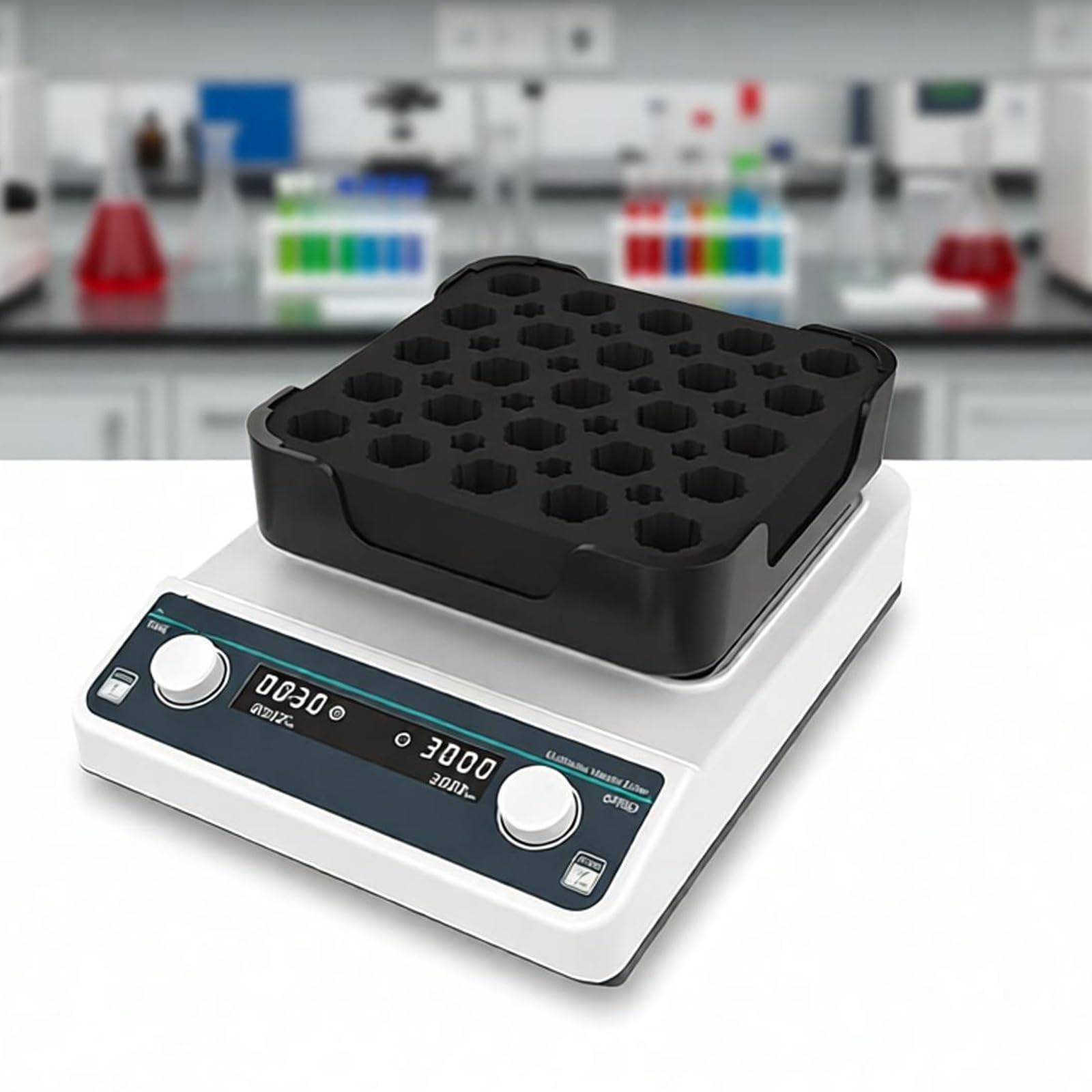 Vortex - Mezclador para laboratorio, ajustable 1500-3000 RPM, rango de oscilación horizontal de 4 mm para ciencia y análisis físico, mezcla y agitación