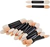 30pcs Sponge Eyeshadow Applicator,Disposable Eyeshadow Brush Eyeshadow Sponge Brush Eye Makeup Applicator,Dual Sided Oval Sponge Applicator for Eyeliner Eye Makeup Arts Crafts Diy Nail Art Beauty Tool
