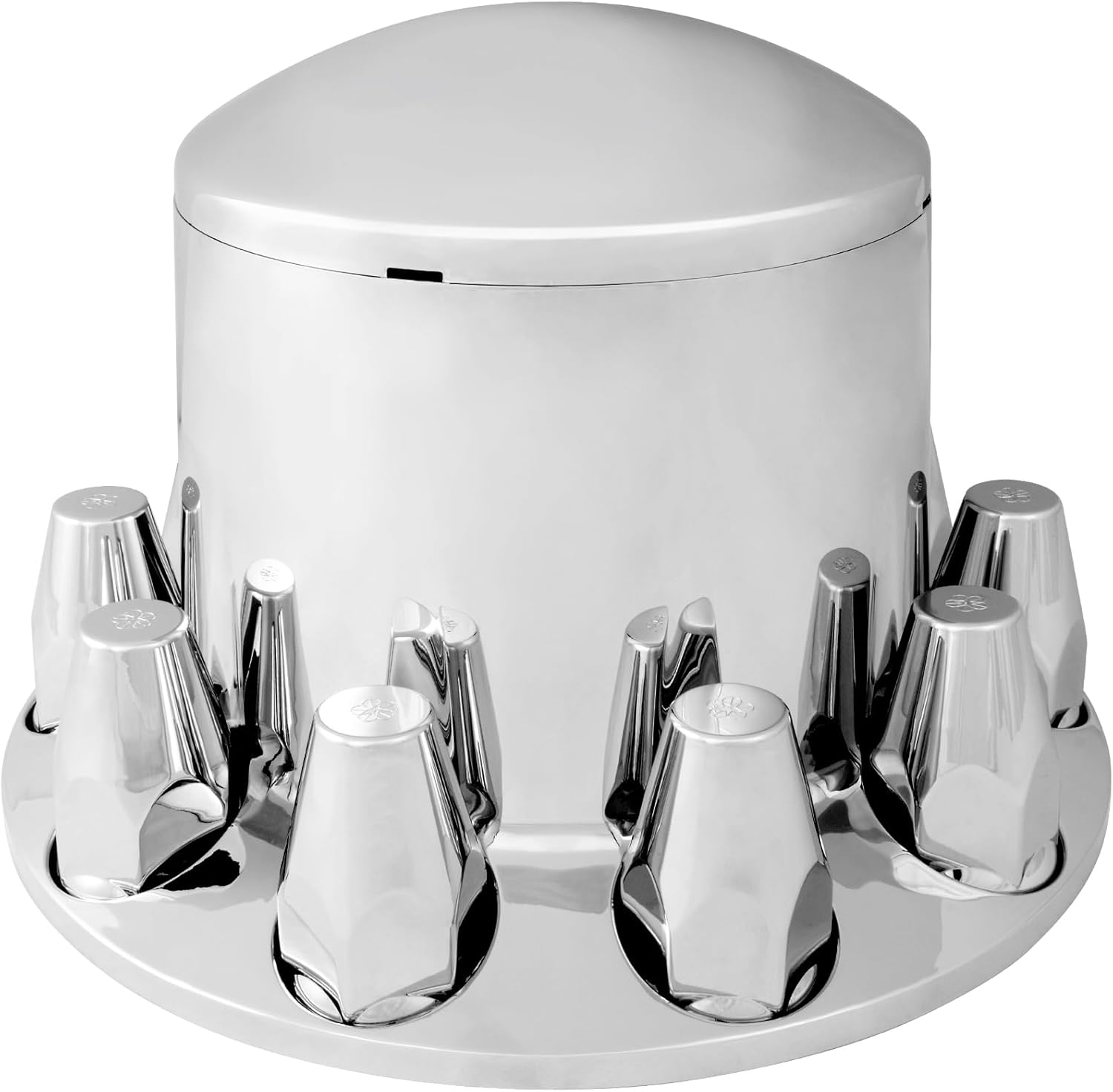 GG Grand General 40144 Chrome ABS Rear Axle Cover with 33mm Screw-In Nut Cover