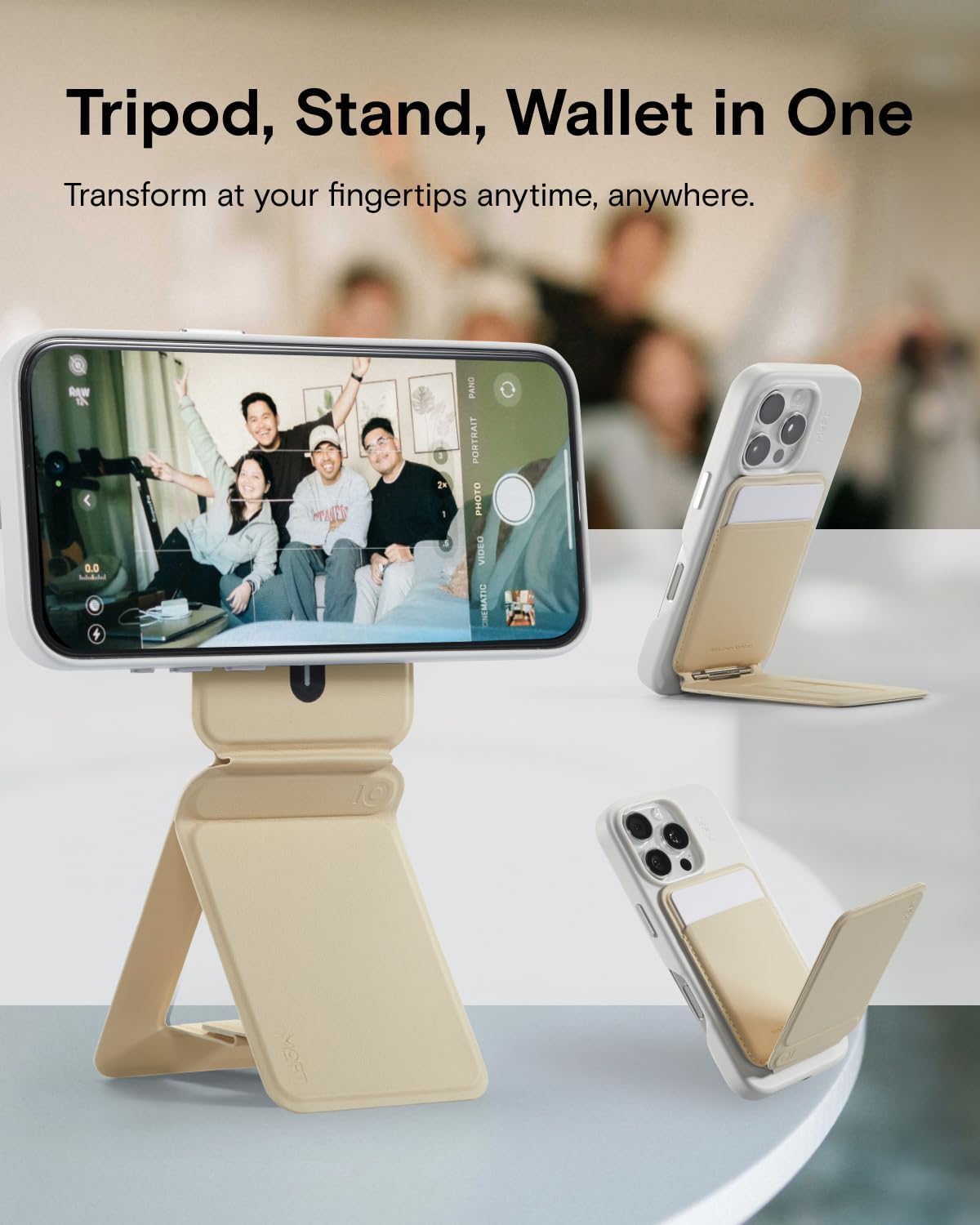 Amazon.com: MOFT Phone Tripod Wallet, 3 in 1 Phone Stand Magnetic