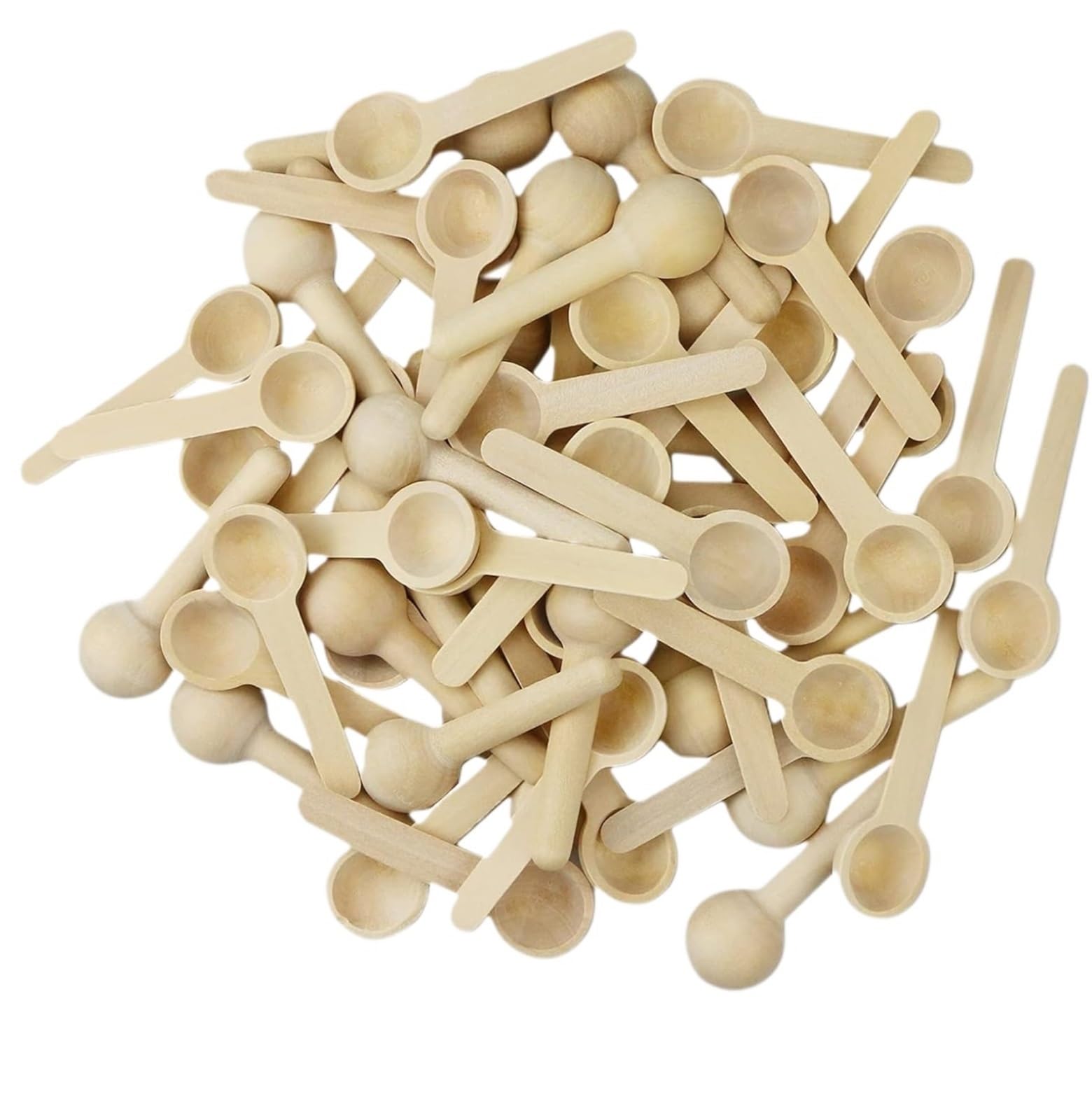 Lot de 120 mini cuillères en bois 40/80/120 mini cuillères en bois pour la maison, la cuisine, la cuisine, le sel, l'assaisonnement, le miel, le café
