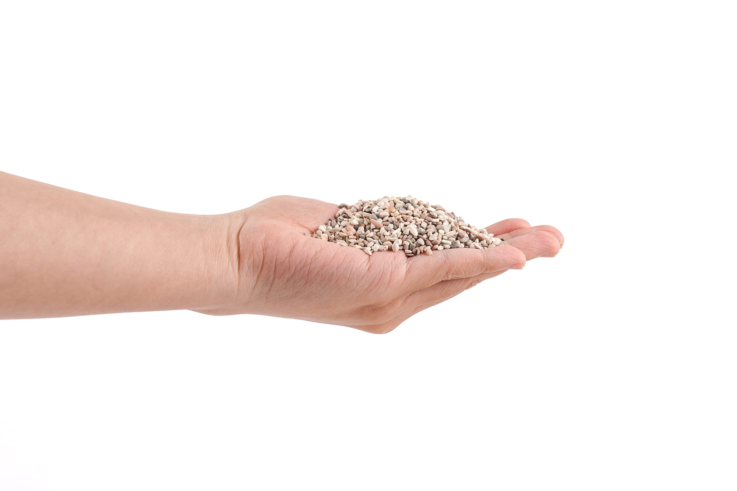 LANDEN Betanu Aquascape Sable pour paysage d'aquarium, gravier cosmétique naturel, sable décoratif pour aquarium, gravier de couleur claire de 2 à 3 mm, 2 L (3,2 kg)