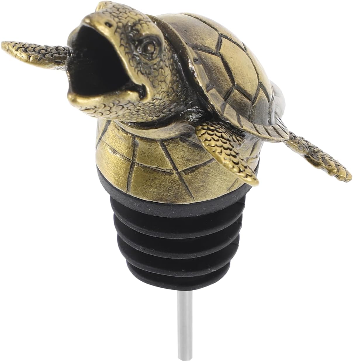 OUNONA Animal Wine Sropper Creative Turtle Wine Pourer Metal Bottle Pour Decorative Liquor Bottle Spout