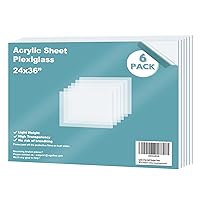 Vista 24 de Egofine Hojas de plexiglás de acrílico, paquete de 20 unidades de 8 x 10 pulgadas, 0.04 pulgadas de grosor, plástico transparente fundido