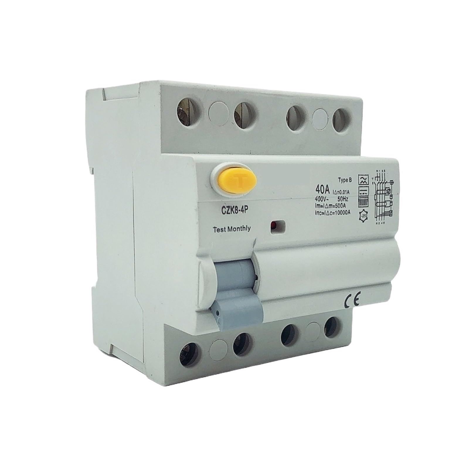 DC RCCB RCD B Type disjoncteur haut de gamme 4P 63A pour borne de recharge de véhicule électrique