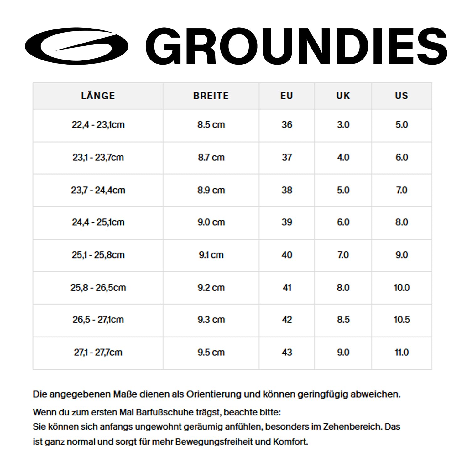 GROUNDIES Maya Women - Damen Barfußschuh/Sandale