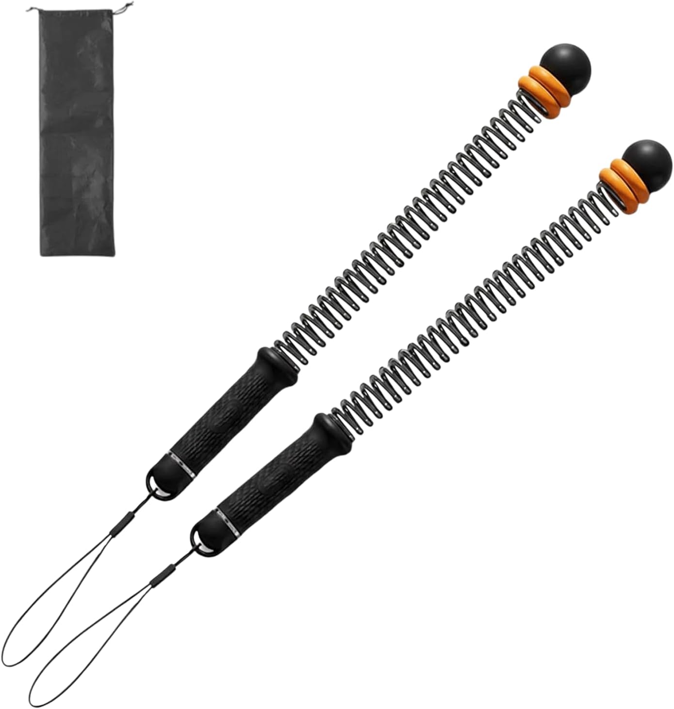 Battle Ropes for Home Gym, Quiet Exercise Equipment with Low-Impact Strength & Cardio Training, Adjustable Resistance Weighted Cordless Battle Ropes with Non-Slip Handle, Portable Low-Noise Workout Rope for Suitable for Men & Women (Black)
