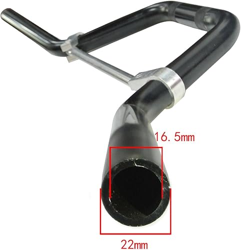 Miniatura 4 de JRL manubrio mediano de 78 de pulgada para cuatriciclo, motocicleta de cross y motocicleta todoterreno, Negro