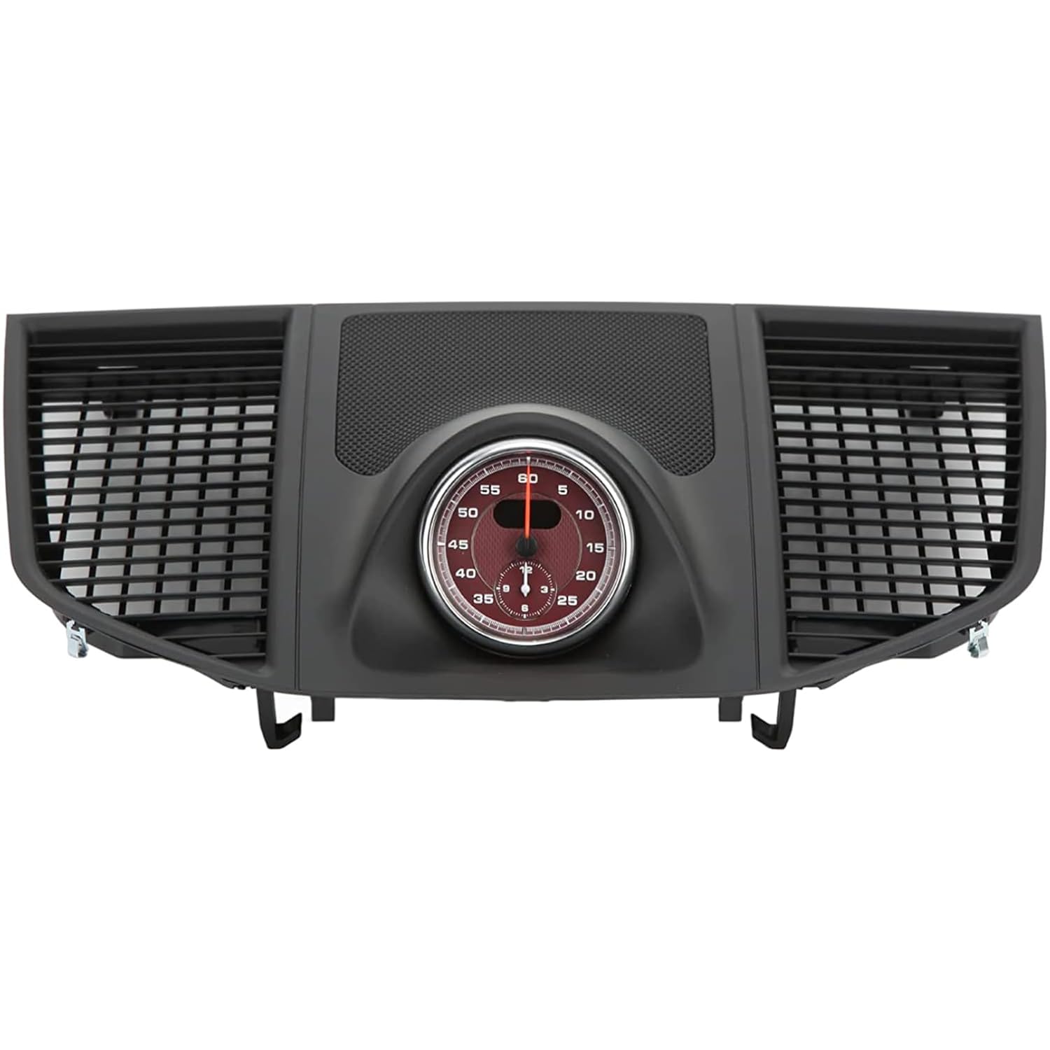 Car Sport Chrono Stopwatch Mounted Dashboard Instrument Panel for Porsche Macan 2014-2021, Black Panel and Red Clock