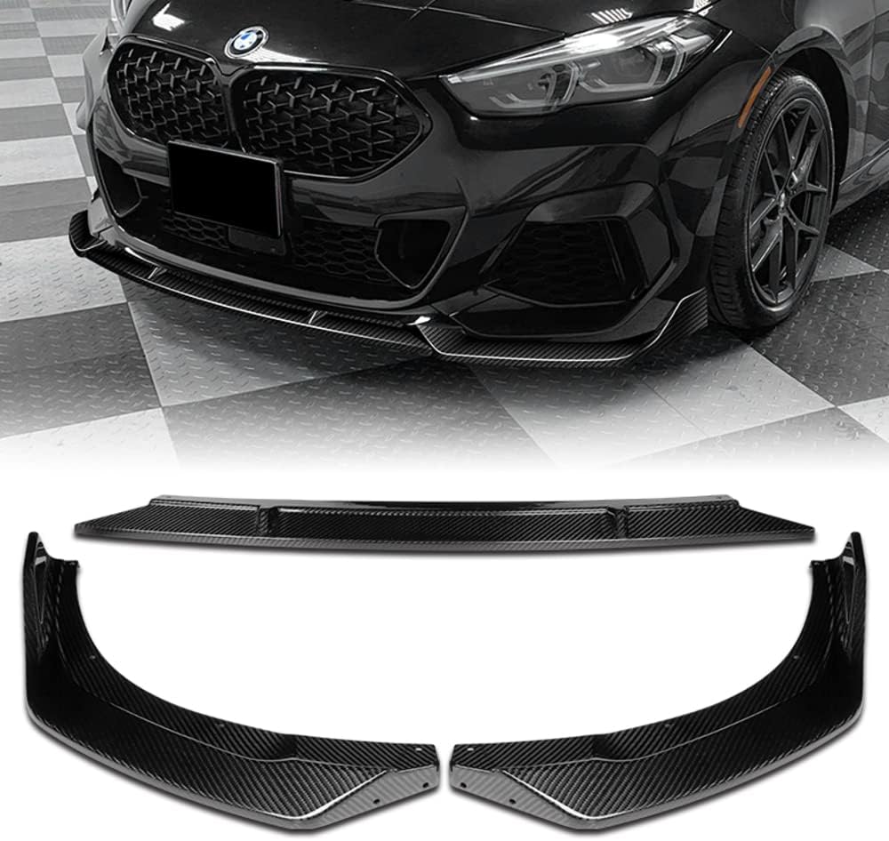 Q1-TECH, Front Bumper Lip fit for Compatible with 2020-2024 BMW (F44) 2-Series 220i 228i M235i Gran Coupe 4-Door Only, Front Lip Spoiler Air Chin Body Kit Splitter, Real Carbon Fiber, M-Sport-Style