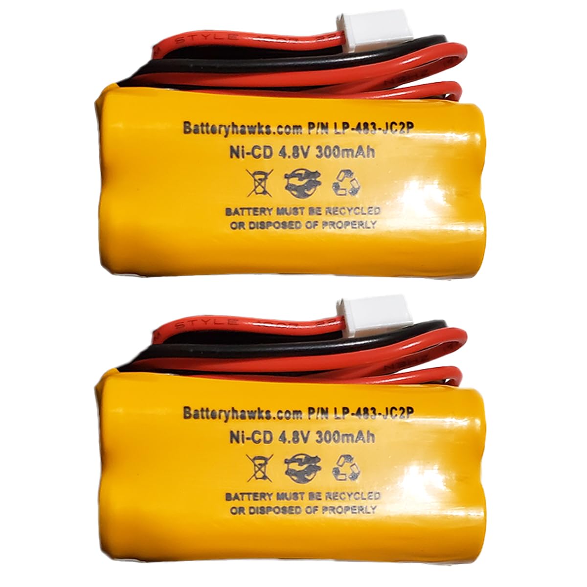Amazon.com: Ni-Cad Battery 4.8v 300mAh AAA 48H465 6CGL4 6CGL3 Exit
