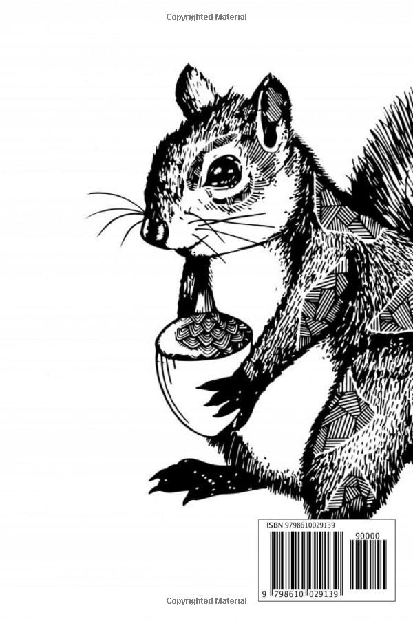 Notebook: Squirrel Sketch In Mimimalistic Style , Journal for Writing College Ruled Size 6" x 9", 110 Pages - Image 2