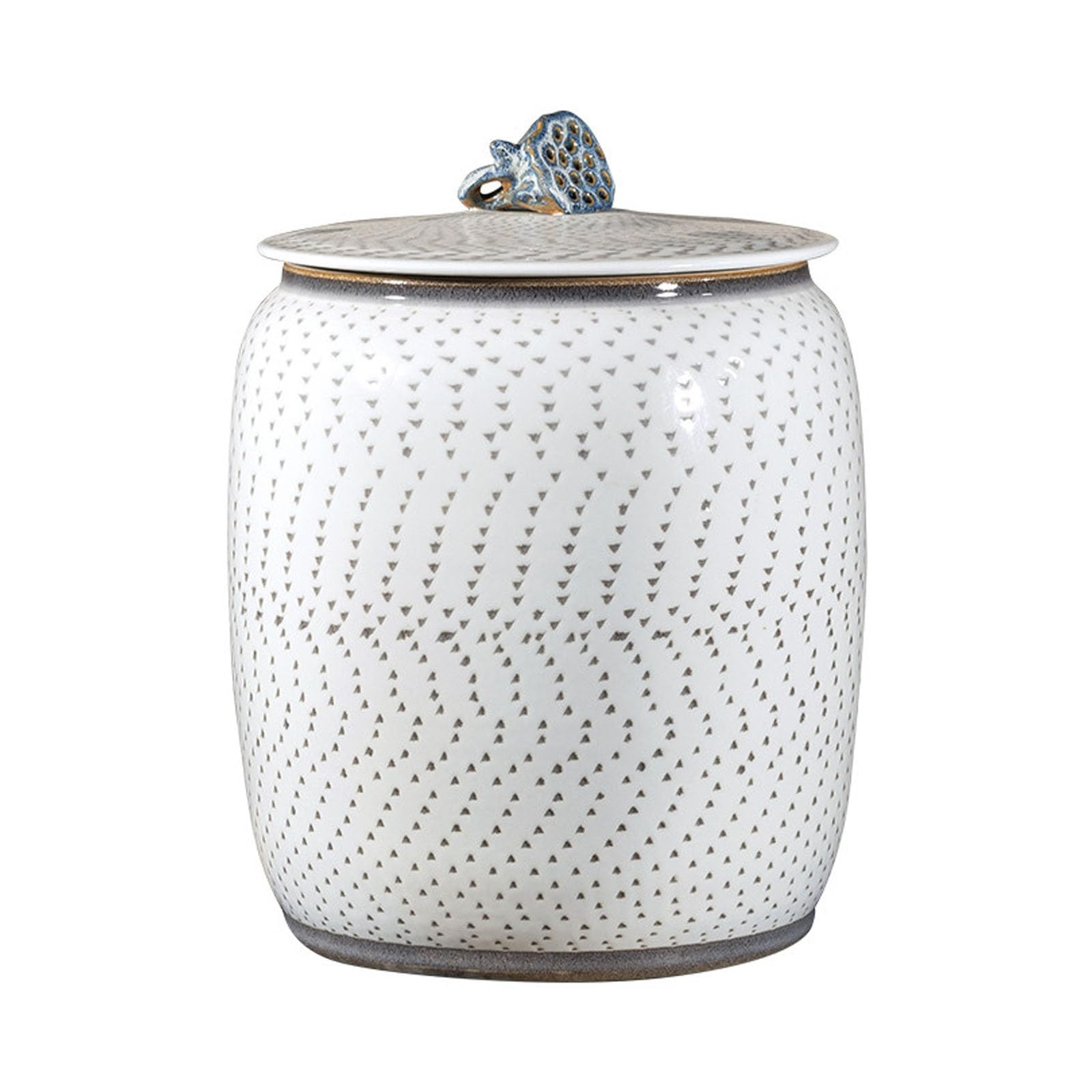RASJCGRCOA Ceramic Storage Jar with Lid, Large Capacity Porcelain Kitchen Canister, Household Container for Dry Pantry Goods Including Rice, Flour, Sugar, Cereal, Coffee & Spices