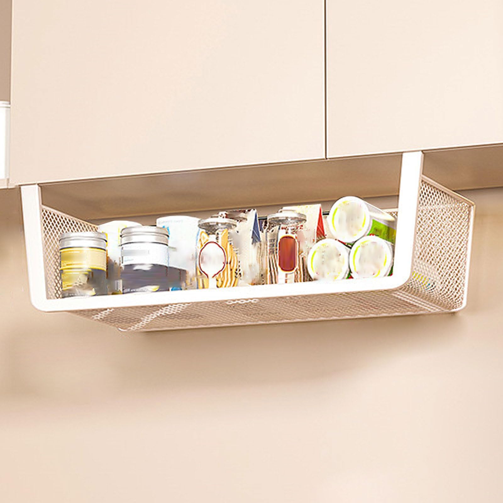 Unter Schrank HäNgekorb,HäNgekorb Regal,HäNgekorb Metall,Unterregal,HäNgender,Organizer,Mehrzweck,FüR KüChe,Schrank,SchuhschräNken Und KleiderschräNken