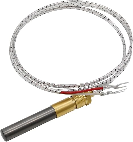 Ganivsor Generadores de termopila de 36 pulgadas, termopila Q313A de 750 milivoltios para calentador de agua a gas, chimenea, freidora de gas,