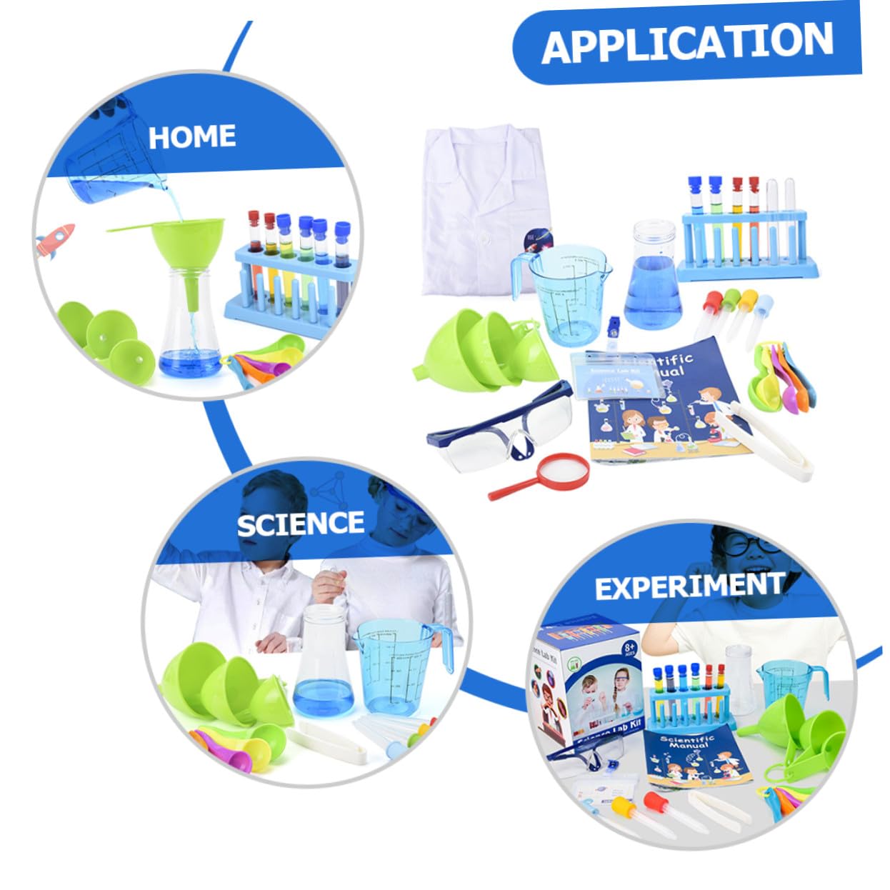 Hemobllo Kit Scientifique pour Garçon Fille avec Kit De Chimie Coffret De Chimie Et Jouets Scientifiques pour Expériences De Laboratoire