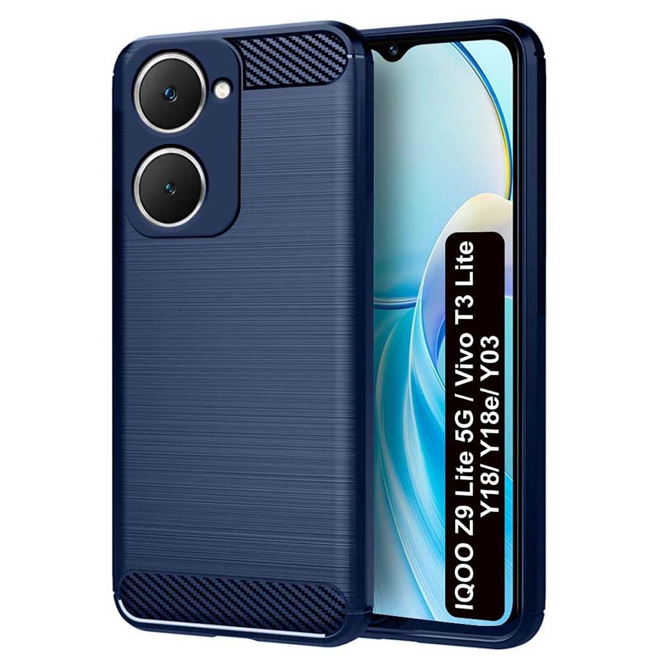Fashionury Back Cover for iQOO Z9 Lite 5G / Vivo Y18 / Vivo Y03 / Vivo Y18e / Vivo T3 Lite 5G | Hybrid Protection | Anti-Slip Grip | Rubber TPU Stylish Back Case (Blue) (B0D4DTRK4N) Amazon Price History, Amazon Price Tracker