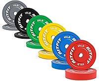 Vista 11 de RitFit Color Coded Bumper Plate, Olympic Bumper Plate for Barbell, 2-Inch Bumper Weight Plates With Steel Insert, rubber weight plates for Strength
