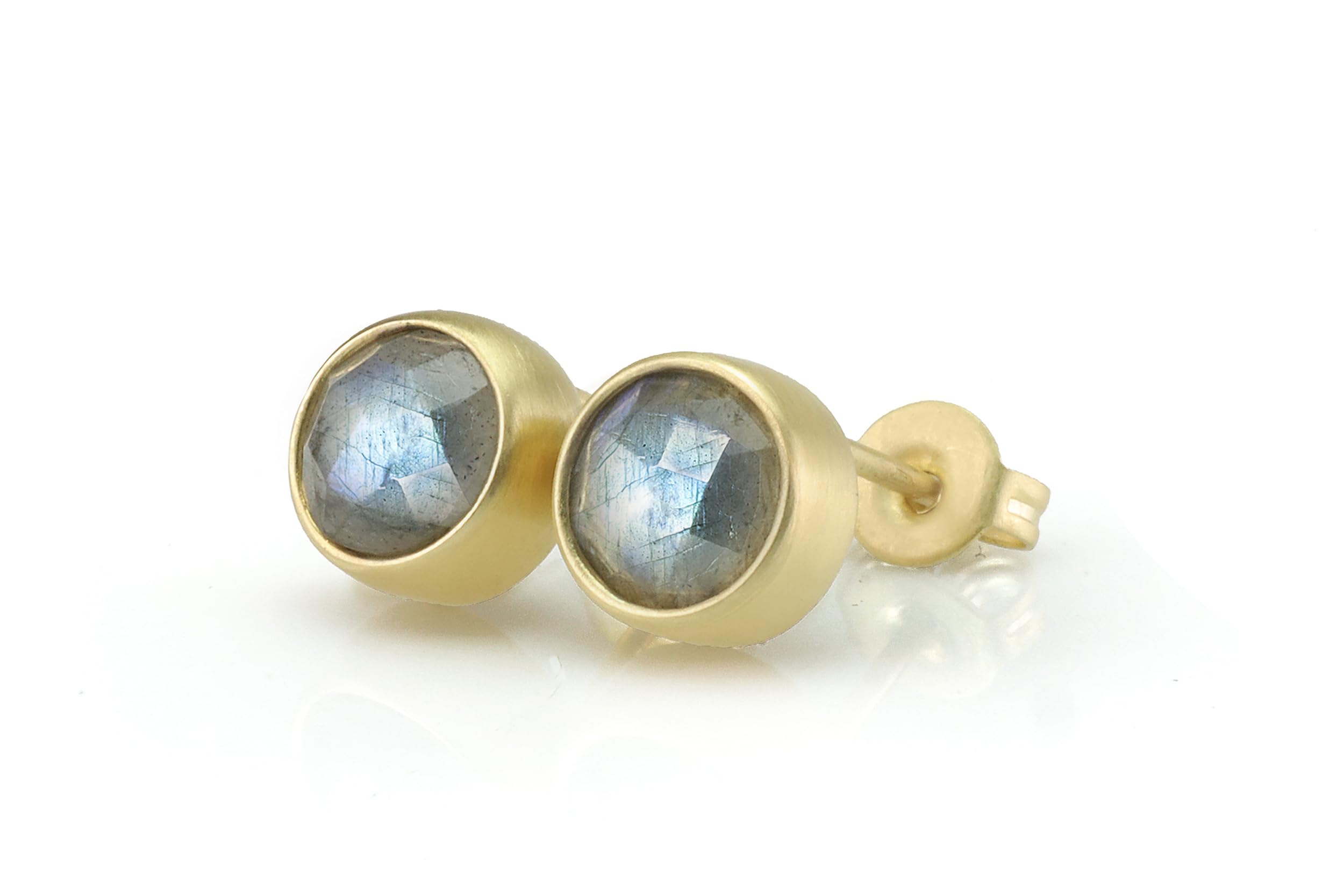 Boucles d'Oreilles Labradorite - Boucles d'Oreilles en Or - Boucles d'Oreilles en Vermeil 18k - Collection de Boucles d'Oreilles en Or Elégantes