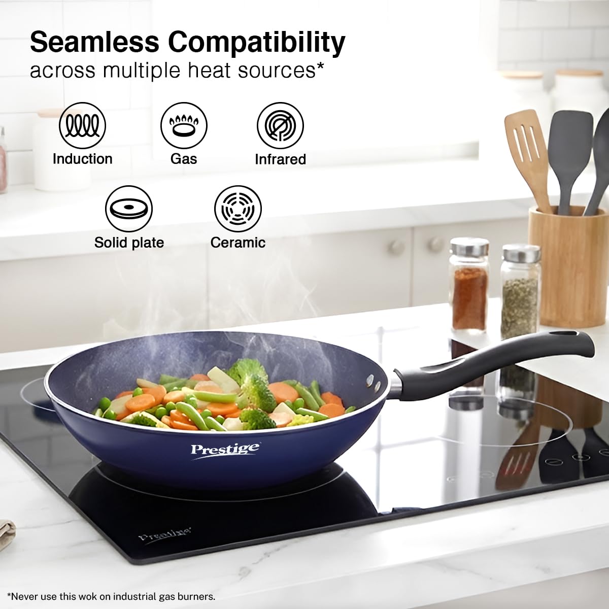 Prestige Ceraglide Ceramic Coating Non-Stick Aluminium Cookware Wok 28 Cm (3.3 Litre) 3