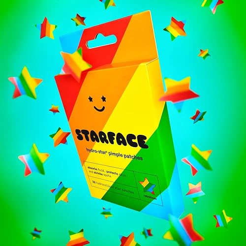Miniatura 3 de Starface Rainbow Stars parches hidrocoloides para espinillas absorben líquidos y reducen la inflamación forma de estrella linda cuidado de la piel