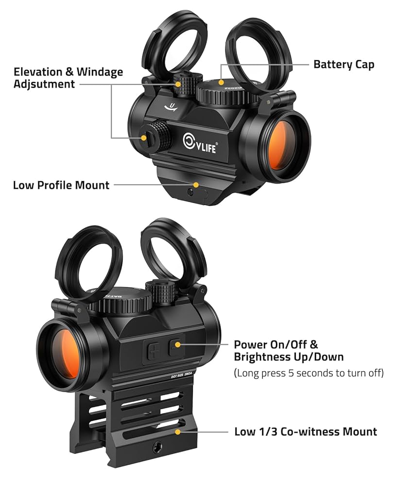 Amazon.com : CVLIFE FoxSpook Motion Awake Red Dot Sight, 2
