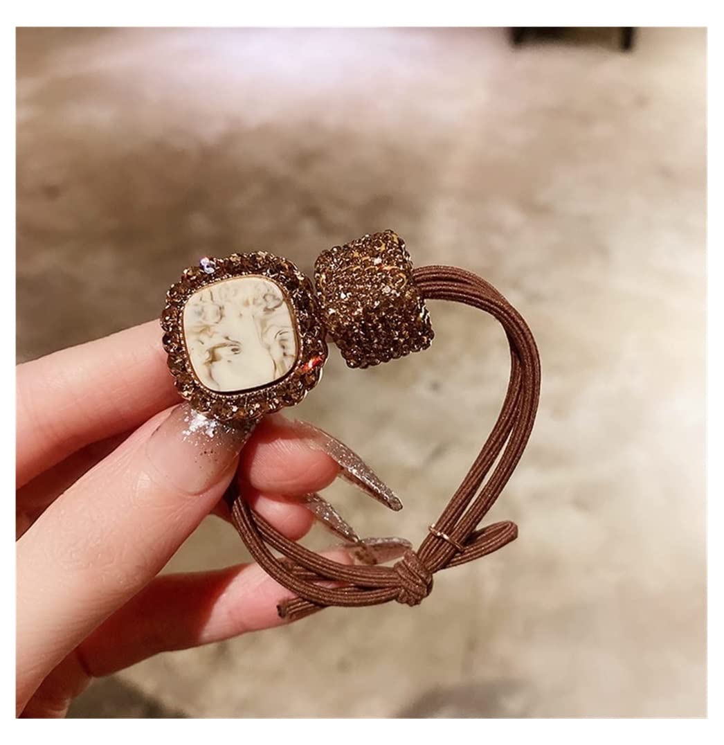 Feste Elastici Capelli 2 Pezzi Anello Per Capelli Testa Corda Palle Cuoio Capelluto Tendine Di Cavallo Femminile Accessori Per Decorazione