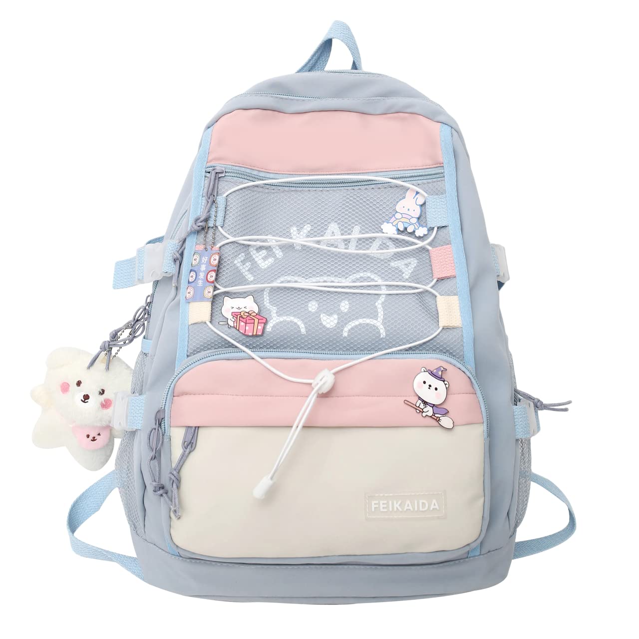 Photo 1 of ZFOFLIK Japanese School Bag With Cute Kawaii backpacks Aesthetic Backpack Girls Backpacks Ages 8-10(blue) Blue Large