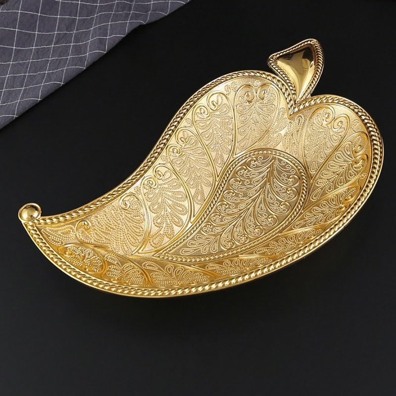 Handmade Metal Leaves Creative Snack Plates Home Storage Decoration Fruit