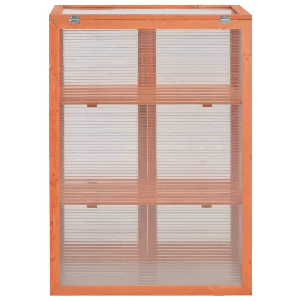 Armario de invernadero de madera, 75 x 47 x 109 cm, resistente a la intemperie, con 2 estantes para cultivo, tomates, verduras, balcón, terraza, protección contra heladas, madera y placa de