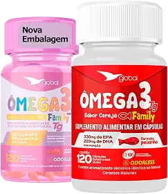 Ômega 3 Peixinho 33 EPA 22 DHA Family Global 120 Cápsulas