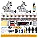 Produktbild DFGRGEER Tattoo Kit Komplett Set 2 Tattoo Spule Guns 54 Inks Professional 20 Tattoo Nadeln Tattoomaschine TK220