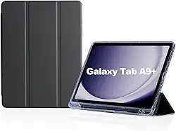 Capa tablet para Samsung Samsung Galaxy Tab A9+ / A9 Plus 11' 2023 com teclado Bluetooth sem fio destacável magneticamente com suporte para S Pen, Premium Slim, Antichoque (preto)