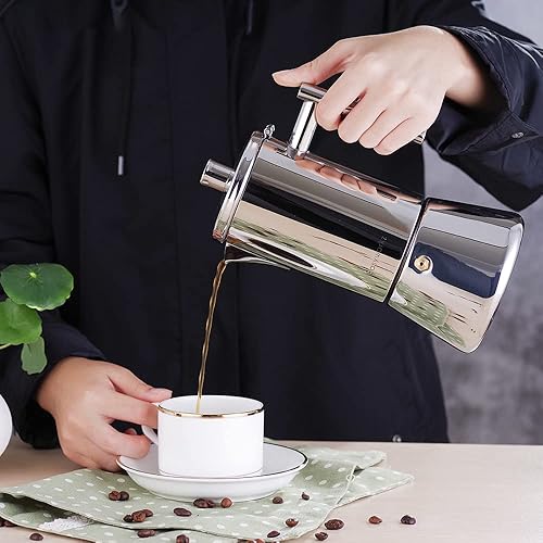 Miniatura 9 de Easyworkz Diego - Máquina de café expreso para estufa, 12 tazas de 17.5 onzas, incluye sellos de junta de silicona y reemplazo de pantalla de filtro