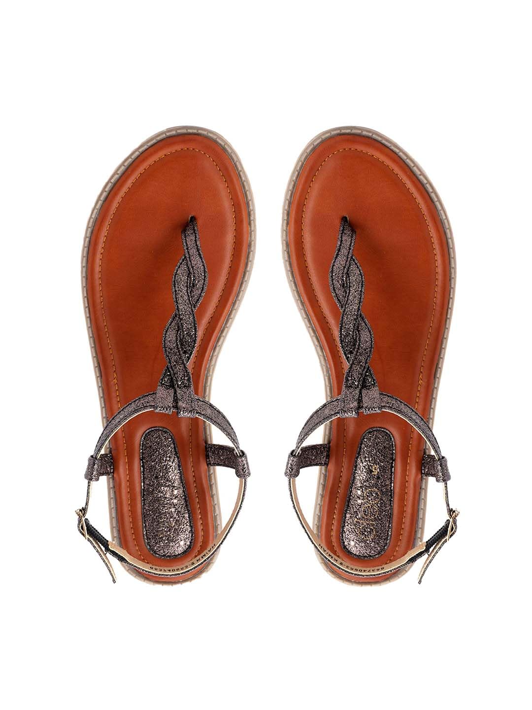 Khadims Cleo Grey Flat Sandal for Women (6537402) (B0BDVCRH8J) Amazon Price History, Amazon Price Tracker