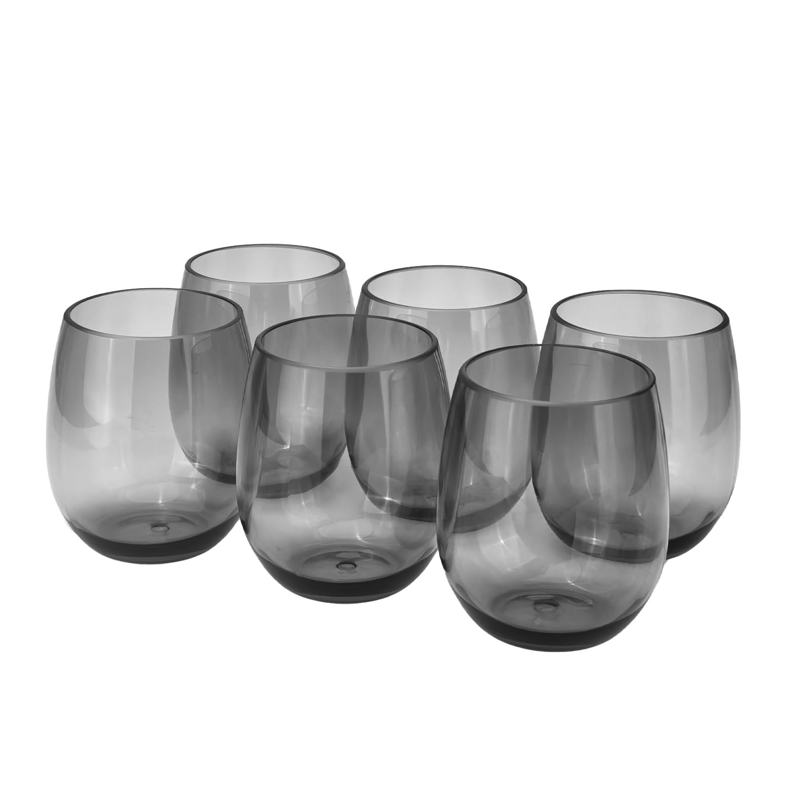Verres à vin sans BPA en acrylique pour éviter la casse autour de la piscine - Lot de 6