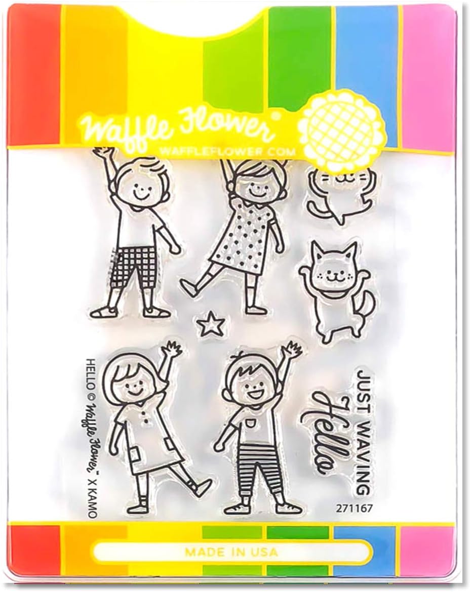 Waffle Flower Stamp & Die Set-Hello
